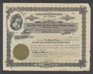 United States 1900s Tobacco Company Uncirculated Illustrated Bond. .  R3312 photo