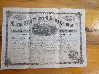 Forest City Silver Mining Company Of Acton,  Maine 1880 photo
