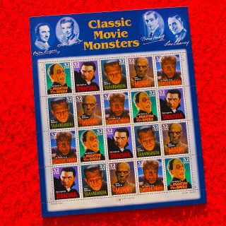 Movie Monsters Classic U.  S.  Postage Stamp Folio Outstanding Design photo