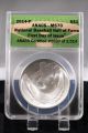 2014 P $1 Silver National Baseball Hall Of Fame Anacs Ms 70 First Day Of Issue Commemorative photo 1