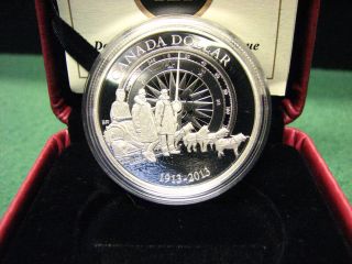 2013 Canada Silver Dollar Canadian Arctic Expedition Silver Coin W/ Box & photo