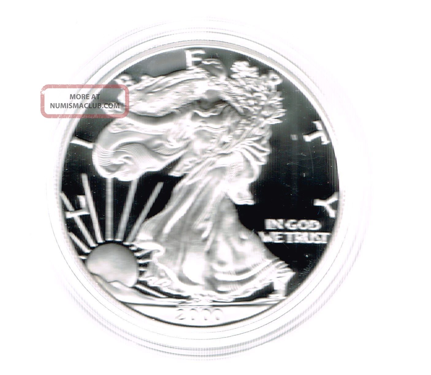 American Eagle One Ounce Silver Proof Coin 2000 P Silver Proof American Eagle Us One Ounce Coin And