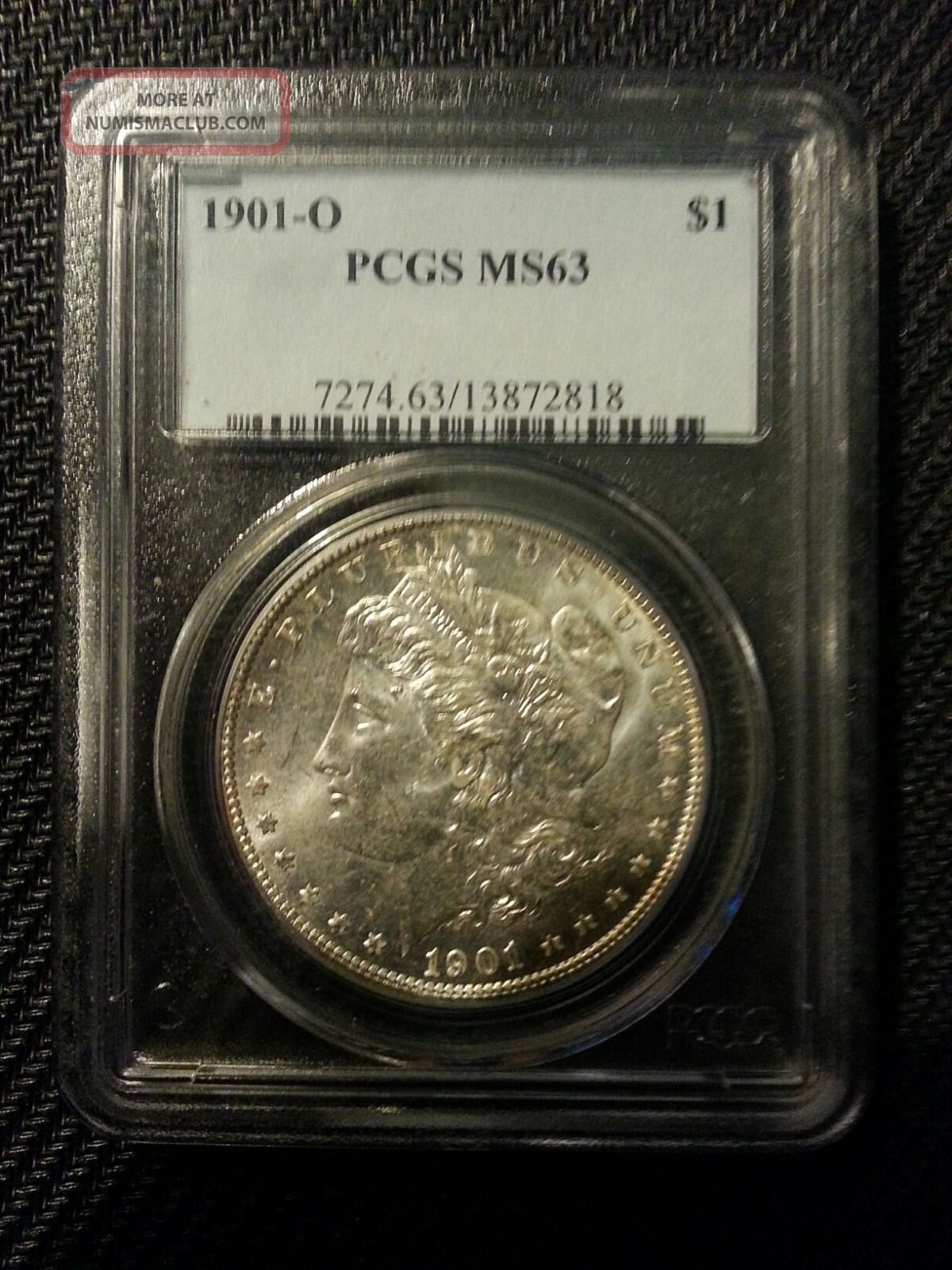 1901 - O Morgan Silver Dollar Pgcs Ms - 63
