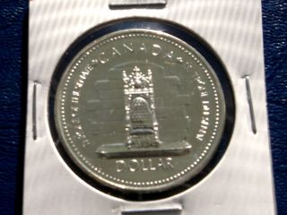 Silver 1977 Throne Of The Senate Commemorative Canadian Dollar Jubilee Prooflike photo
