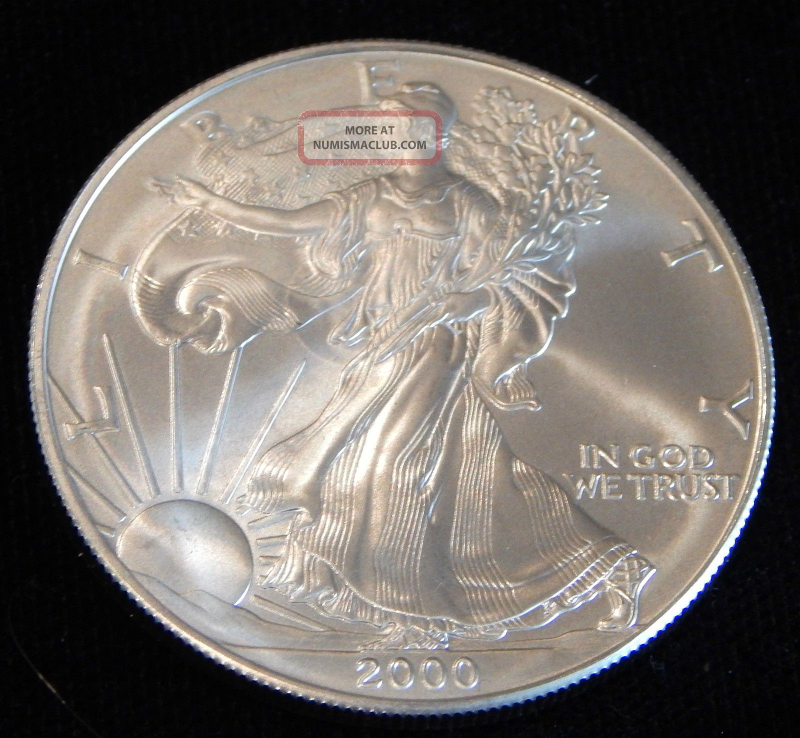 Silver 2000 2000 American Silver Eagle Bullion Coin Rare Key Date Choice Gem Bu Nr