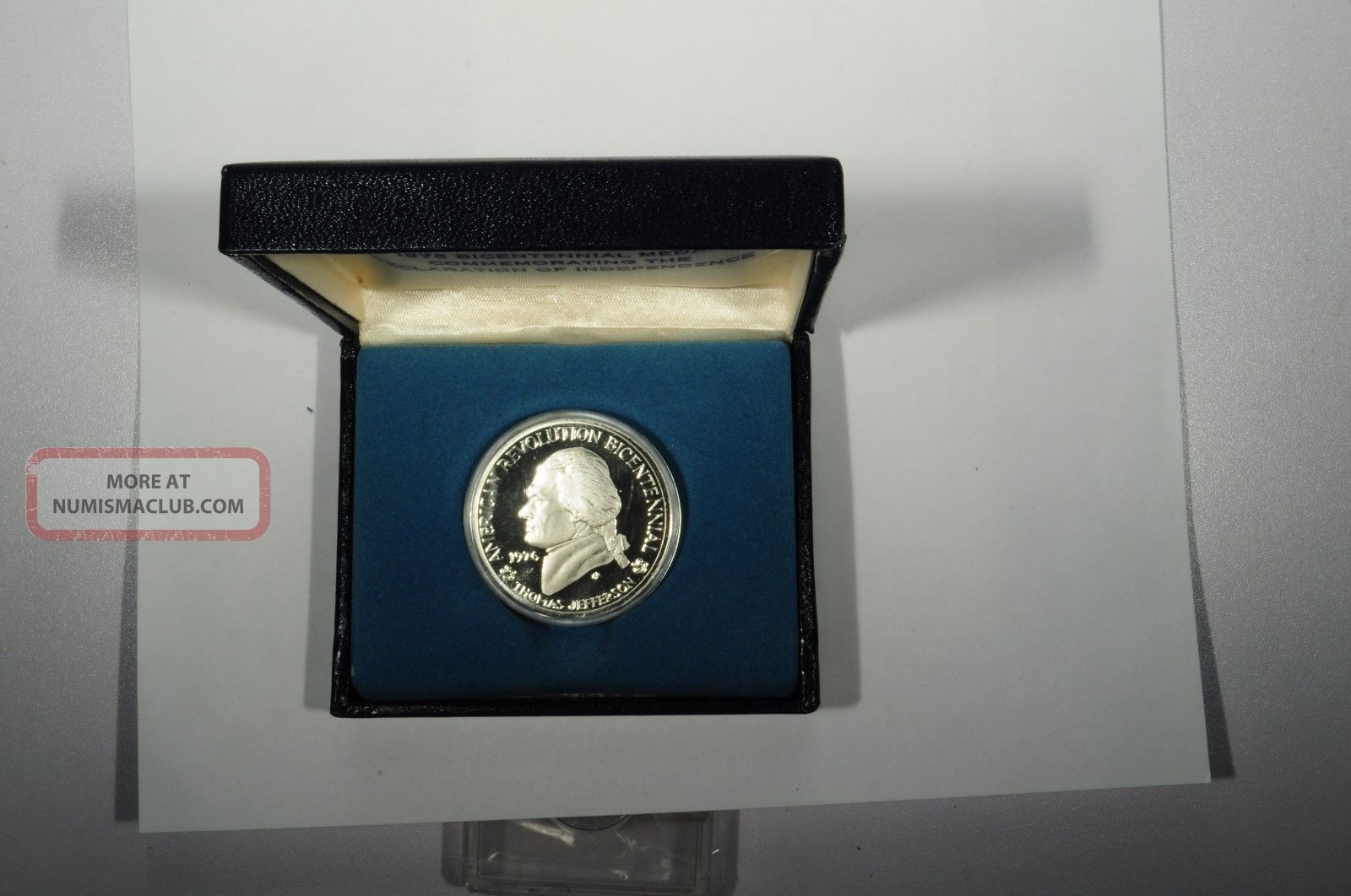 1976 Di Bicentennial Commemorative Silver Medal With Info & Box