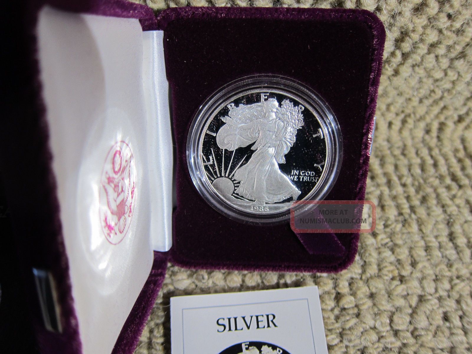1986 Proof Silver American Eagle Bullion 1 Ounce In Case 1986 Proof Silver American Eagle Bullion 1 Ounce In Case