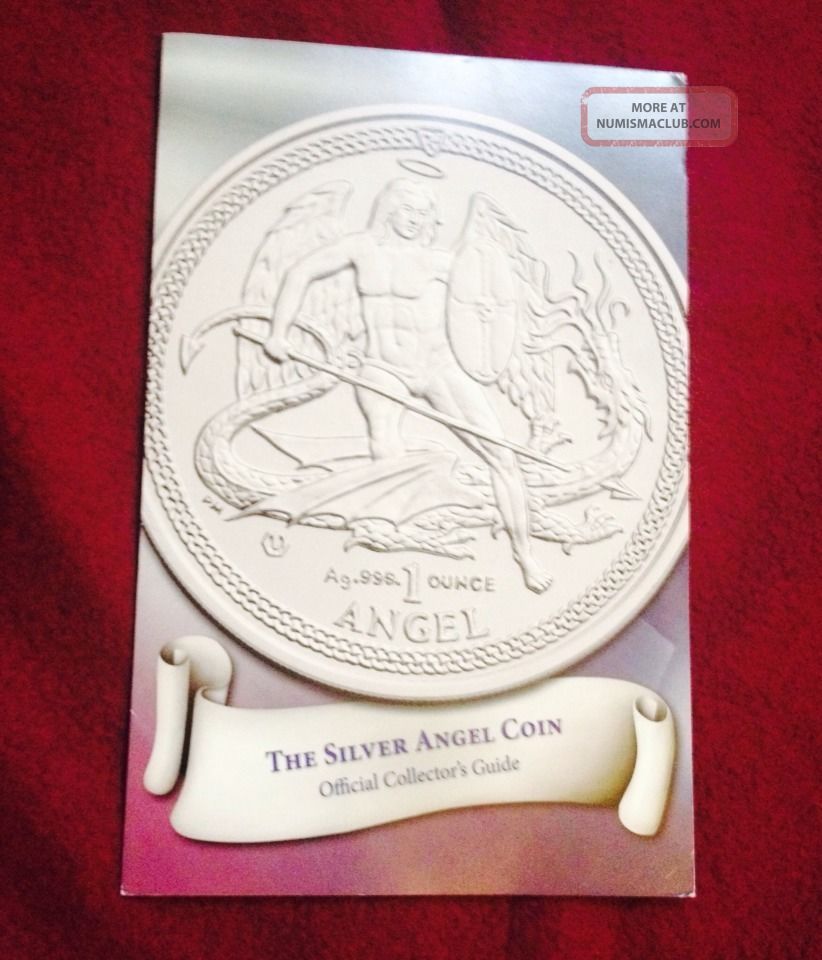 2014 1 Oz Isle Of Man Silver Angel Coin Bu Mystery T