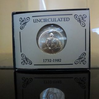 1982 - D George Washington Uncirculated Silver Half Dollar 50c,  Us & photo