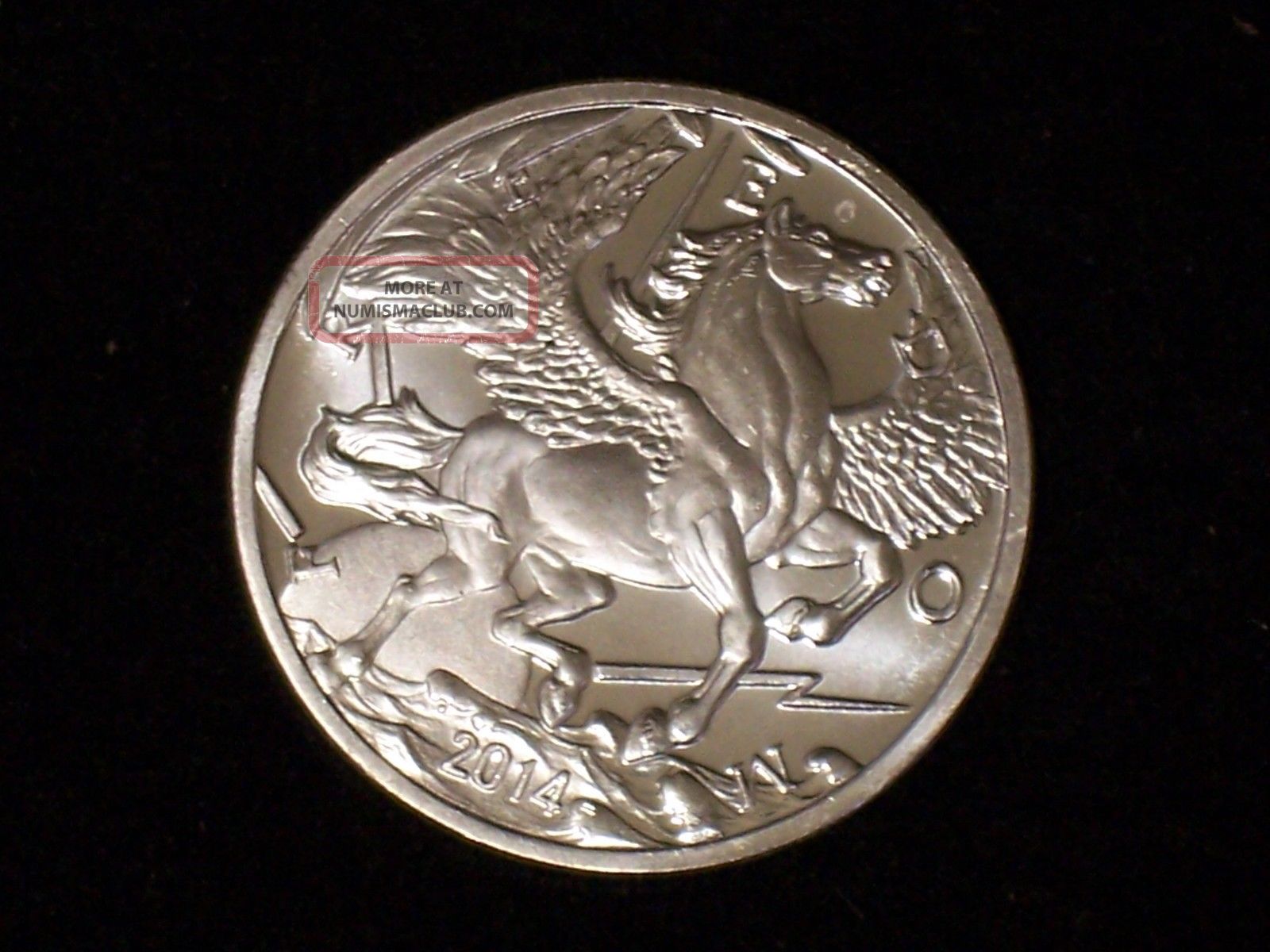 1 Oz 2014 Pegasus Silver Round - Unc Silver Round