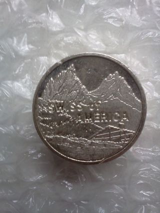 Swiss Of America 1 Oz.  999 Silver Round (rolo) photo