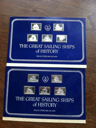 The Great Sailing Ships Of History Solid Sterling Silver Ingot Franklin photo