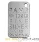 10 Gram Pamp Suisse Valenciennes Lace Silver Ingot Pendant Silver photo 4