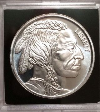 1oz.  999 Silver Indian Head/ Buffalo Fine Silver Round - photo