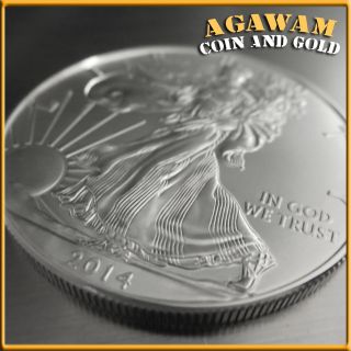 2014 American Silver Eagle 1 Troy Ounce Silver. photo