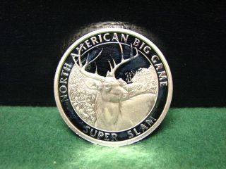 North American Hunting Club Big Game Slam 1ozt Silver Coin Whitetail Deer photo