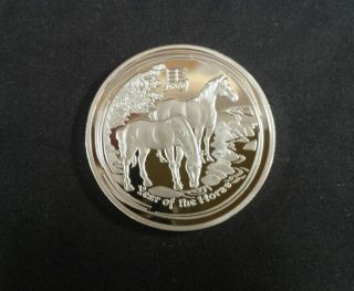 Silver Coin Year Of The Horse 1oz Silver Round And Both Sides photo