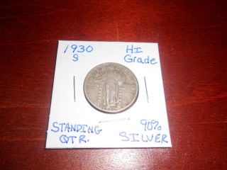 1930 - S Standing Liberty 90 Silver Quarter (better Date) - (90 Silver) photo
