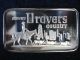 One Oz.  999 Fine Silver Bar 90th Anniversary The Drovers Bank Of Chicago 1973 Silver photo 3