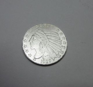 1/10 Ounce (oz).  999 Fine Silver Indian Head Round // Bullion // Uncirculated. photo