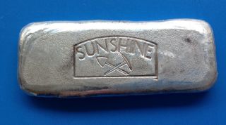 3.  30 Troy Ounce Sunshine Mining Bar 020.  999.  5 Fine Silver photo