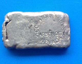Rare Comstock Mines Carson City Nevada Eagle Old Pour Silver Bar 32.  8 Grams.  999 photo