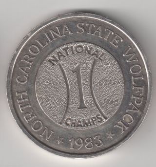 1983 Nc State Wolfpack - 1 Oz.  999 Fine Silver Art Round photo