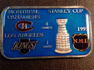 Montreal Canadiens,  Stanley Cup Champ,  Nhl.  999 Silver Enameled Bar 12 photo