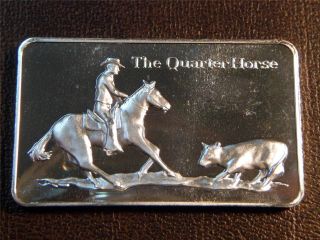 1973 Quarter Horse,  1oz Silver Bar 0233/1000,  Limited Edition photo