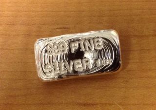 999 Fine Silver Bar 1 (one) Troy Ounce - Hand Poured Item F photo