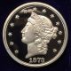 Liberty $20 1873 Cc Gold &.  999 Fine Silver Art Round Silver photo 5