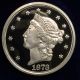 Liberty $20 1873 Cc Gold &.  999 Fine Silver Art Round Silver photo 6