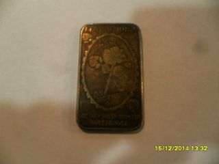 1 Oz Silver Art Bar.  999 Fine Mothers Day May 9 1982 photo