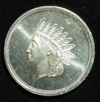 One Troy Ounce Silver Coin With Indian Head With Liberty On Head Band photo