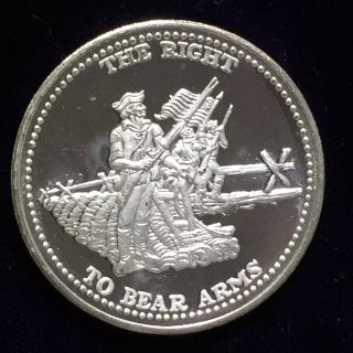 Jm,  The Right To Bear Arms 1982.  999 Fine Silver Art Round photo