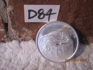 1 Troy Ounce.  999 Silver Round Northwest Territorial Pan America Silver D84 photo