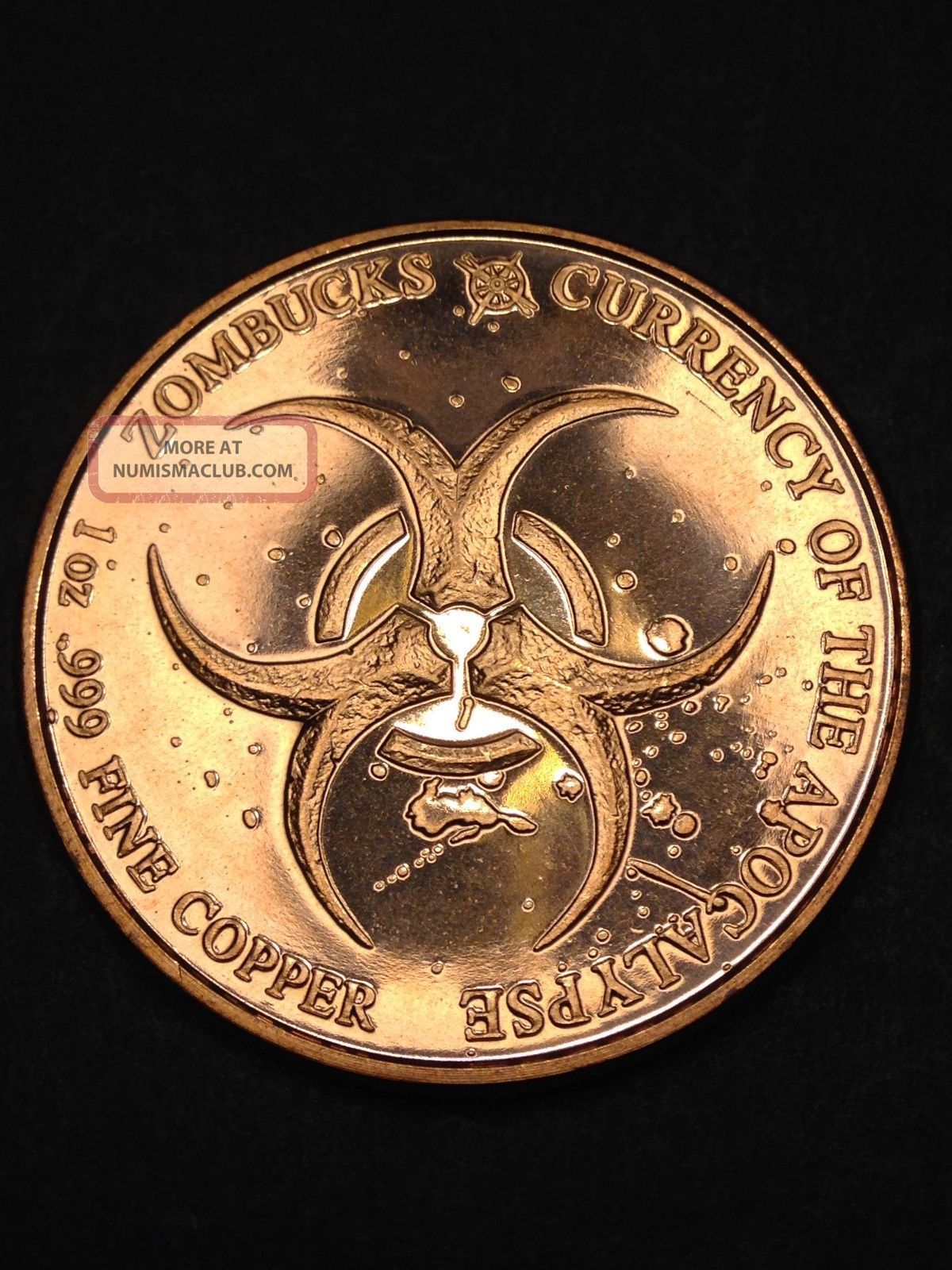 2017 999 Fine Silver 999 Fine Copper Morgue Anne Zombucks Rare 2017 999 Fine Silver 999 Fine Copper Morgue Anne Zombucks Rare