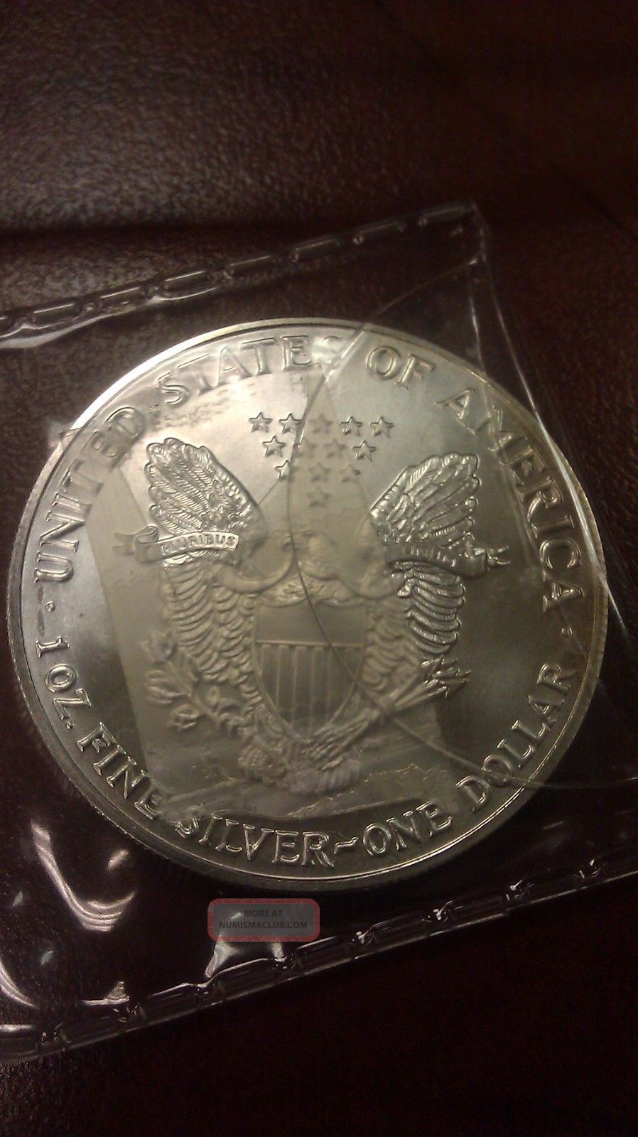 American 1990 Silver Eagle 1 Troy Oz 999 Fine Bullion Ase