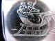 1 - Oz.  999 Silver Country Christmas Sleigh Ride Engravable Vintage Bar,  Gold Silver photo 4