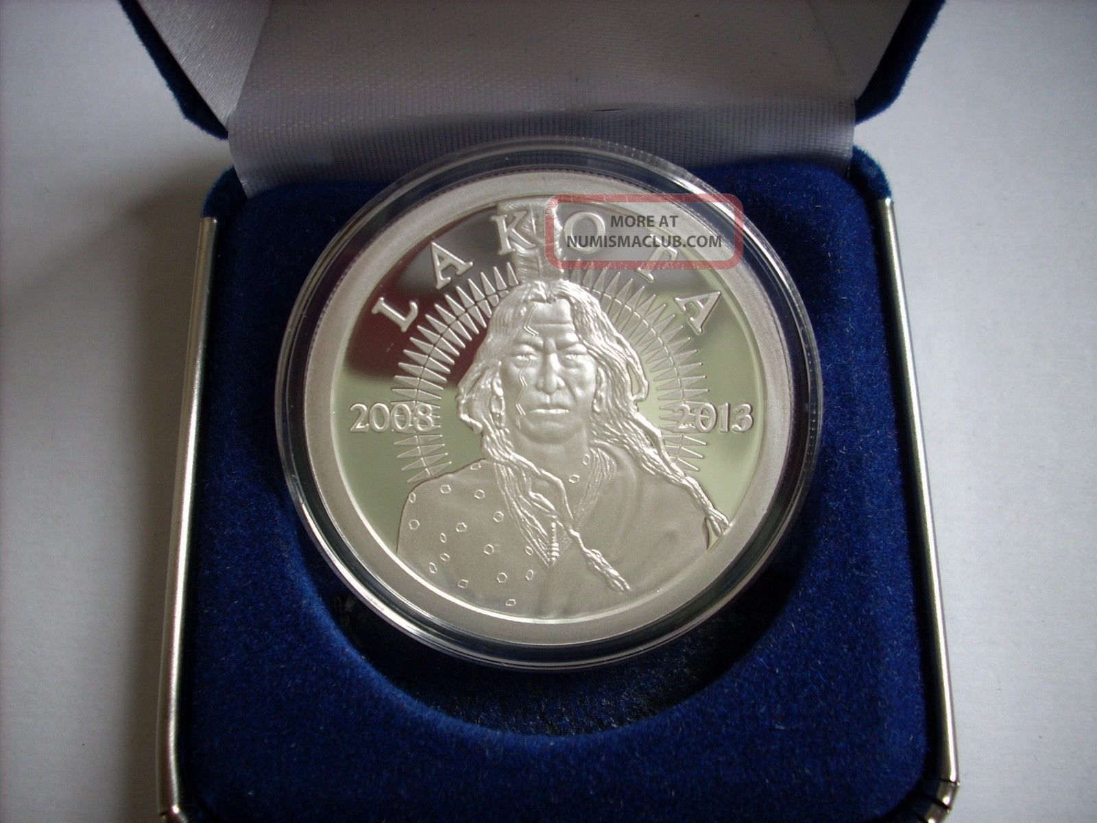 Silver Rimmed Coin 1 Oz Silver Coin Lakota Indian Crazy Horse Proof Boxed On Rim Last Strike