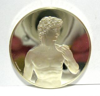 Vintage Silver Medal Genius Of Michelangelo David P.  Monassi photo