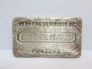 Engelhard -.  999 Fine Silver 10 Troy Ounce Bar photo