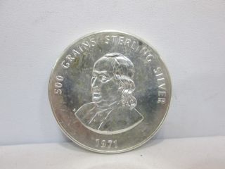 1971 500 Grains.  925 Sterling Silver Round 1.  07oz photo