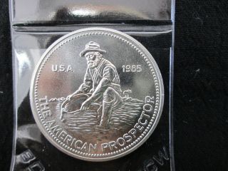 Englehard 1985 American Prospector 1 Oz Pure Silver 999 Medal Ce4183 photo