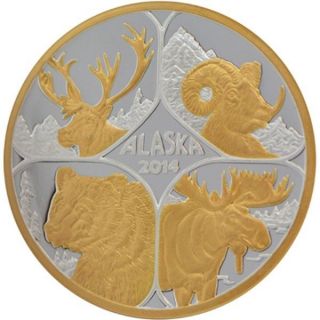 Alaska Silver/ Gold 1oz Proof 2014 
