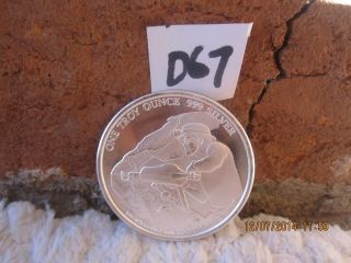 1 Troy Ounce.  999 Silver Round Northwest Territorial Pan America Silver D67 photo