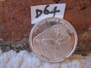 1 Troy Ounce.  999 Silver Round Northwest Territorial Pan America Silver D64 photo
