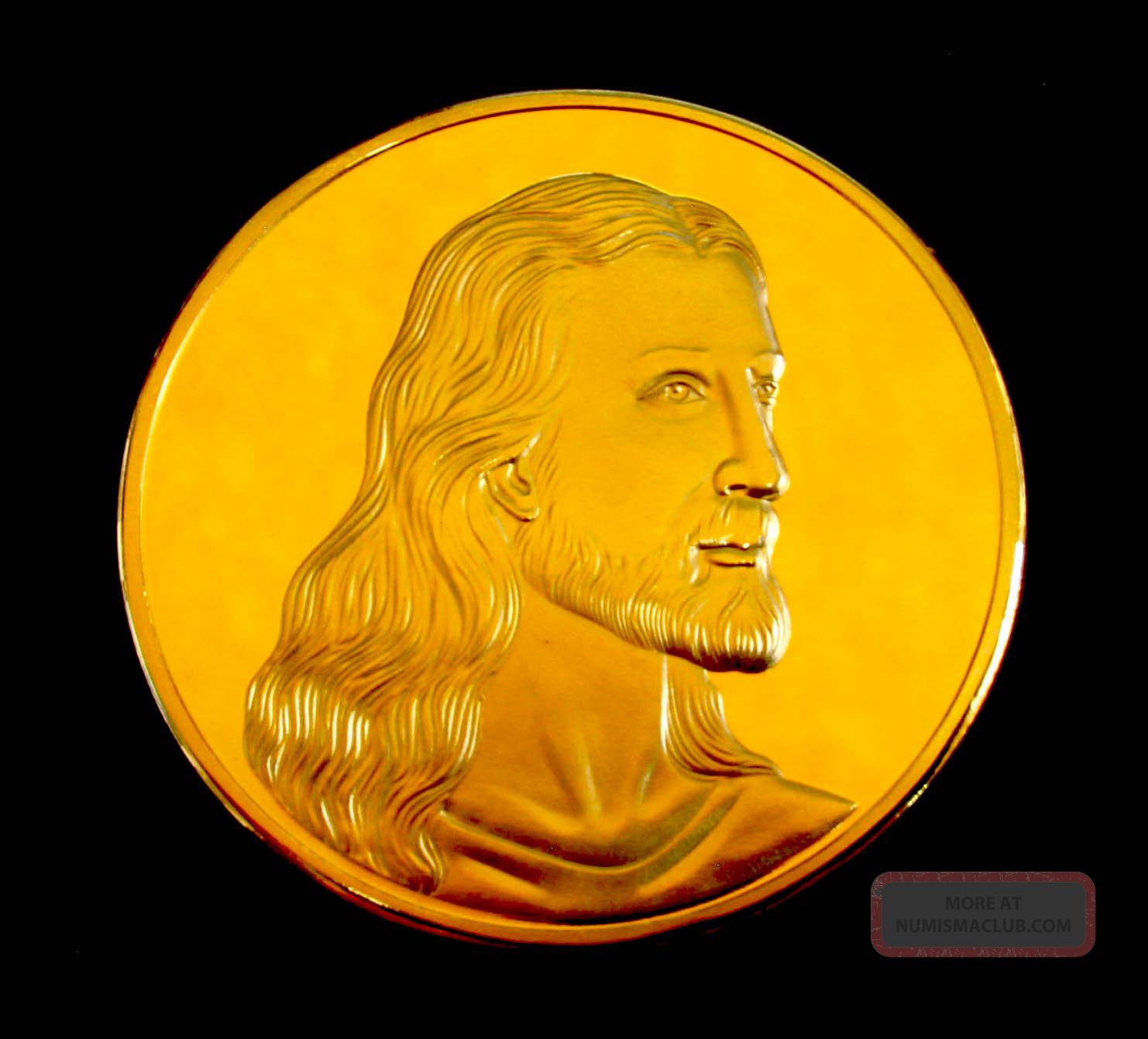 thumbnail image 2 of 10 Gold Plated Jesus Christ & Last Supper Coins - Religious Keepsake - USA 2 of 5