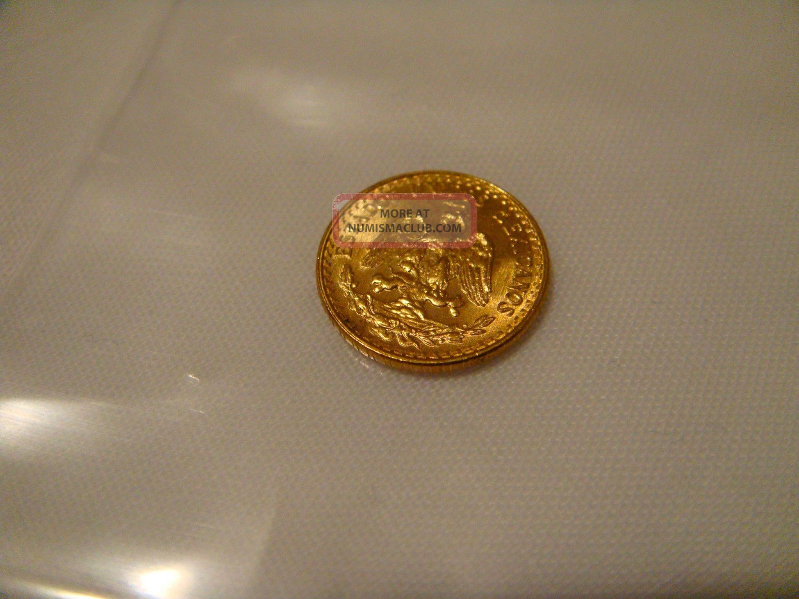 1945 Dos Pesos Gold Mexico Coin - Estados Unidos Mexicanos -. 0482 Oz Gold.