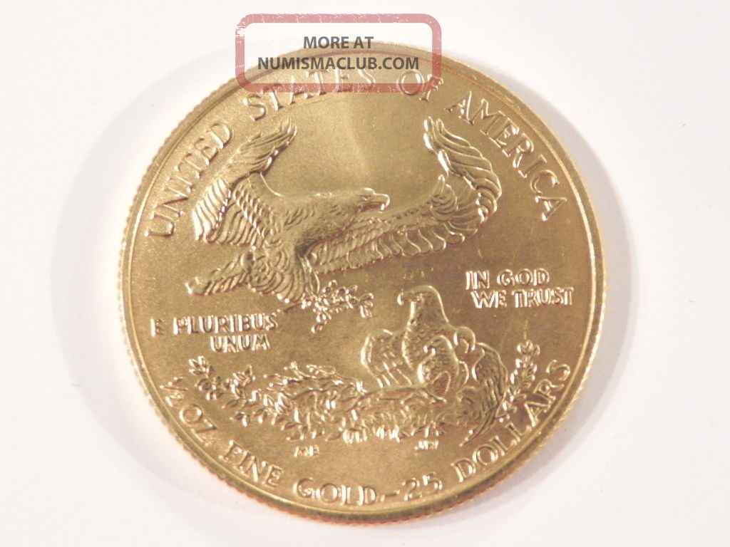 1993 $25 1/2 Ounce Fine Gold American Eagle Coin Uncirculated Rare ...